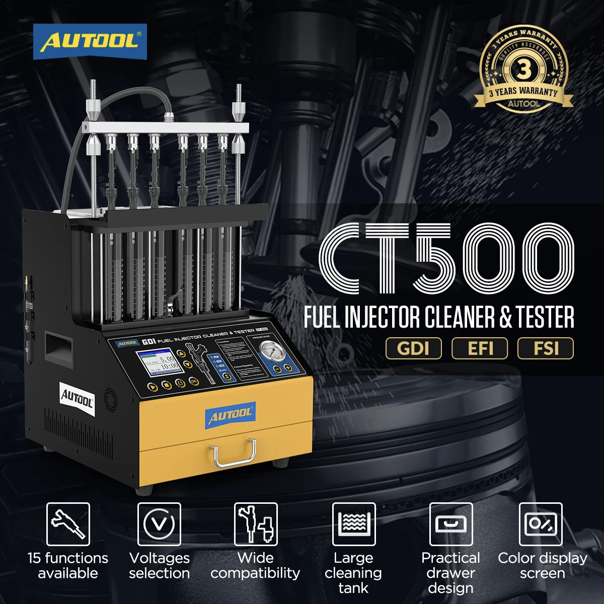 CT500 GDI fuel injector tester and cleaner 